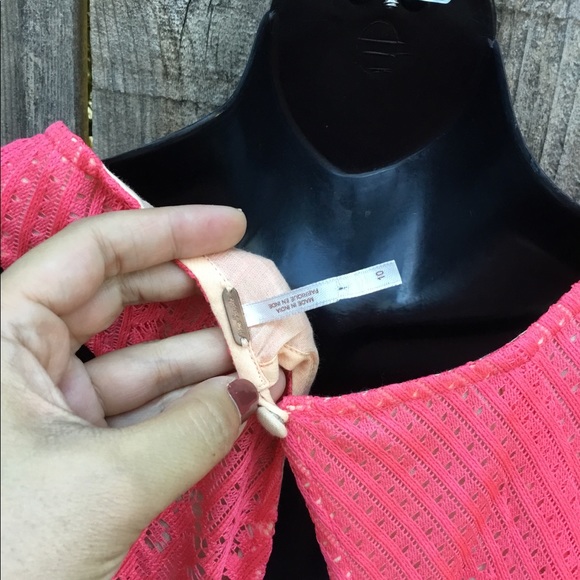 Free people coral lace dress - Picture 6 of 8